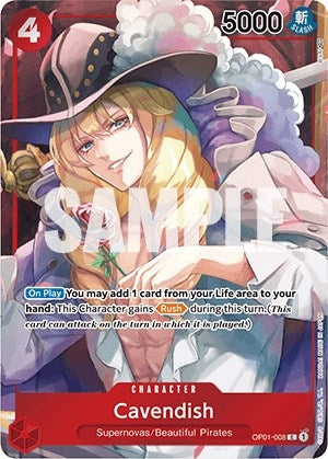 Image for Cavendish (Box Topper) (Romance Dawn) (OP01-008) - One Piece Card Game