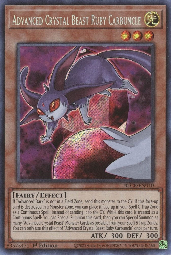 Image for Advanced Crystal Beast Ruby Carbuncle (Battles of Legend: Crystal Revenge) (BLCR-EN010) - YuGiOh