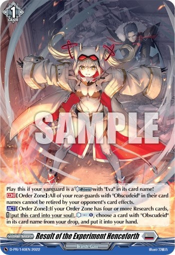 Image for Result of the Experiment Henceforth (Foil) (D Promo Cards) (D-PR/140EN) - Cardfight Vanguard
