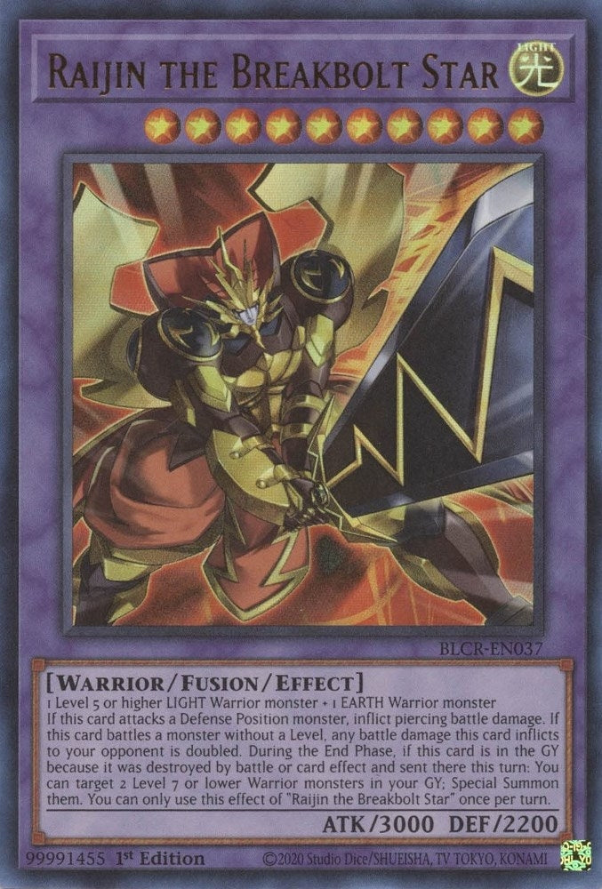 Image for Raijin the Breakbolt Star (Battles of Legend: Crystal Revenge) (BLCR-EN037) - YuGiOh