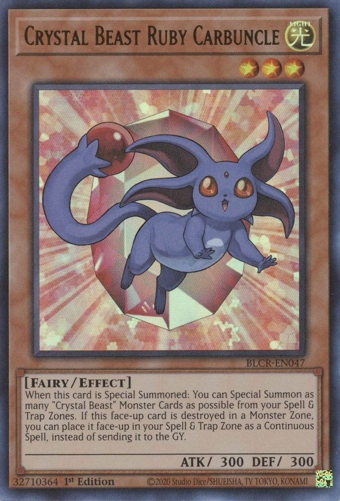 Image for Crystal Beast Ruby Carbuncle (Battles of Legend: Crystal Revenge) (BLCR-EN047) - YuGiOh