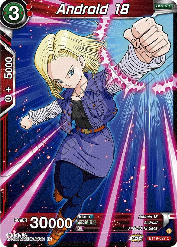 Image for Android 18 (Fighter's Ambition) (BT19-027) - Dragon Ball Super: Masters