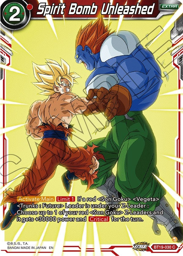 Image for Spirit Bomb Unleashed (Fighter's Ambition) (BT19-030) - Dragon Ball Super: Masters