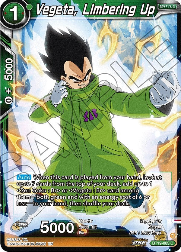 Image for Vegeta, Limbering Up (Fighter's Ambition) (BT19-083) - Dragon Ball Super: Masters
