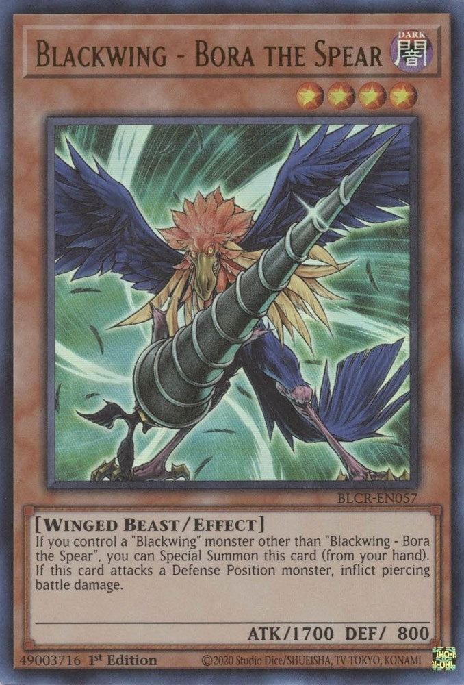 Image for Blackwing - Bora the Spear (Battles of Legend: Crystal Revenge) (BLCR-EN057) - YuGiOh