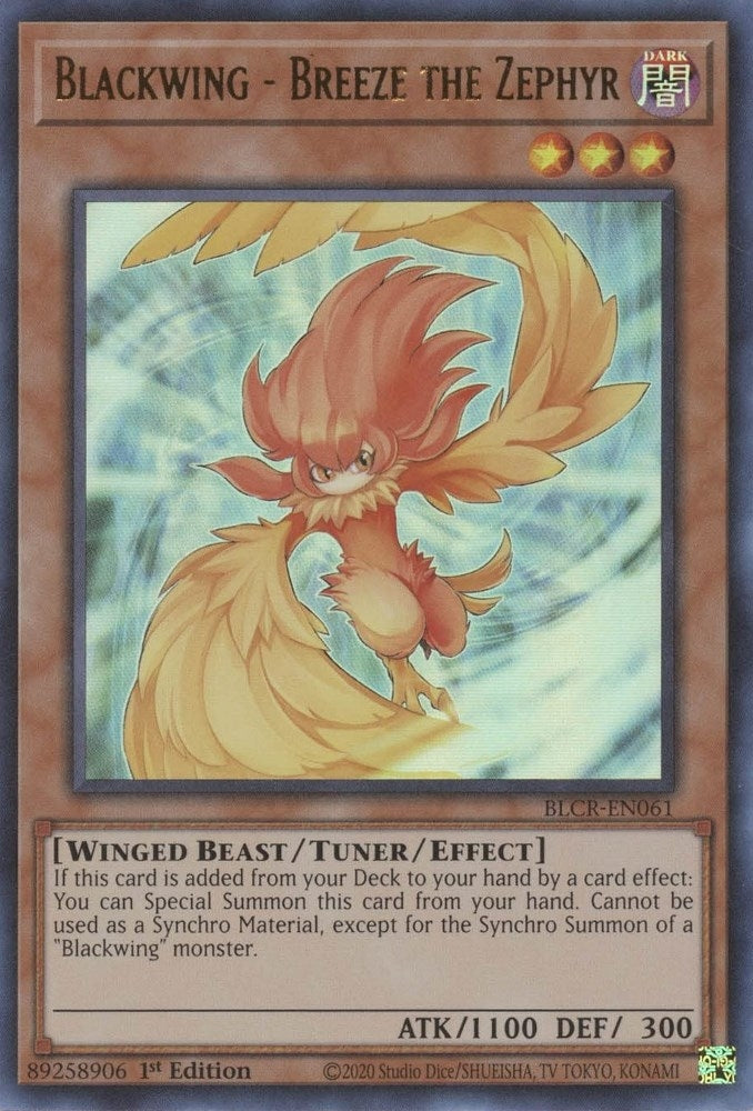 Image for Blackwing - Breeze the Zephyr (Battles of Legend: Crystal Revenge) (BLCR-EN061) - YuGiOh