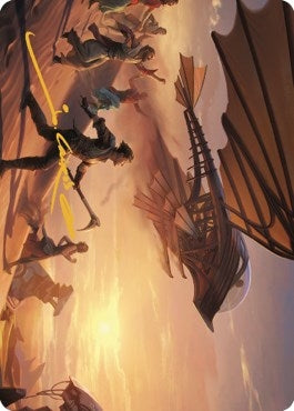 Image for Take Flight Art Card (Gold-Stamped Signature) (Art Series: The Brothers' War) (12) - Magic: The Gathering