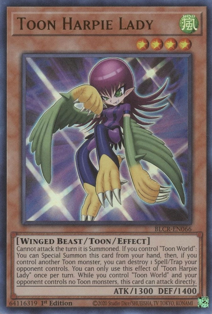 Image for Toon Harpie Lady (Battles of Legend: Crystal Revenge) (BLCR-EN066) - YuGiOh