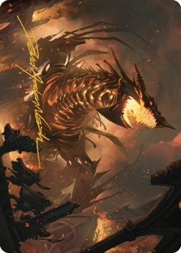 Image for The Fall of Kroog Art Card (Gold-Stamped Signature) (Art Series: The Brothers' War) (20) - Magic: The Gathering