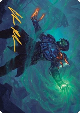 Image for Mishra, Claimed by Gix Art Card (Gold-Stamped Signature) (Art Series: The Brothers' War) (37) - Magic: The Gathering