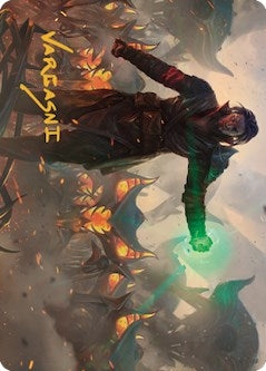 Image for Mishra, Eminent One Art Card (Gold-Stamped Signature) (Art Series: The Brothers' War) (54) - Magic: The Gathering