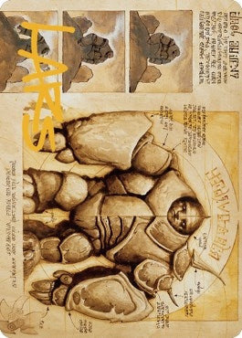 Image for Precursor Golem Art Card (Gold-Stamped Signature) (Art Series: The Brothers' War) (72) - Magic: The Gathering