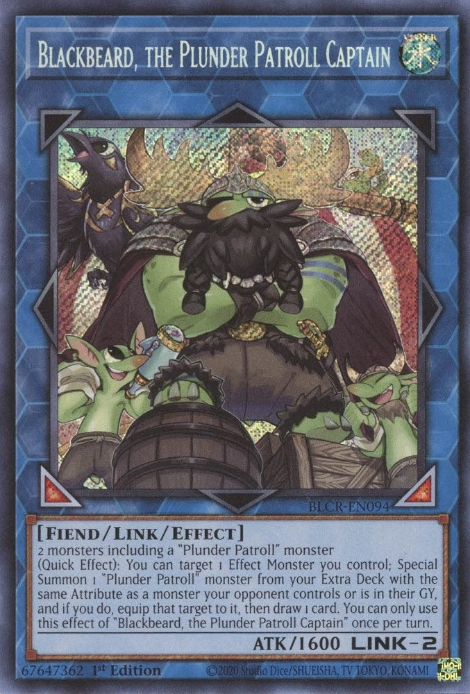 Image for Blackbeard, the Plunder Patroll Captain (Battles of Legend: Crystal Revenge) (BLCR-EN094) - YuGiOh