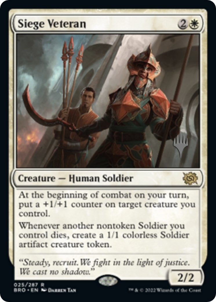 Image for Siege Veteran (Promo Pack: The Brothers' War) (25) - Magic: The Gathering