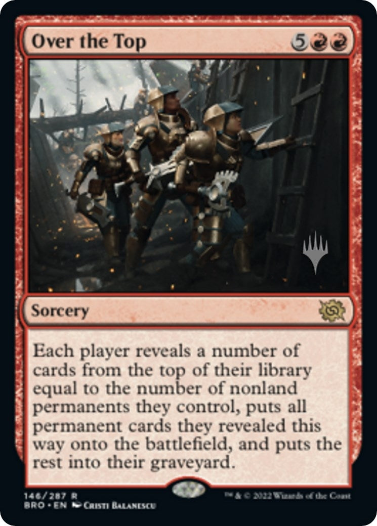Image for Over the Top (Promo Pack: The Brothers' War) (146) - Magic: The Gathering