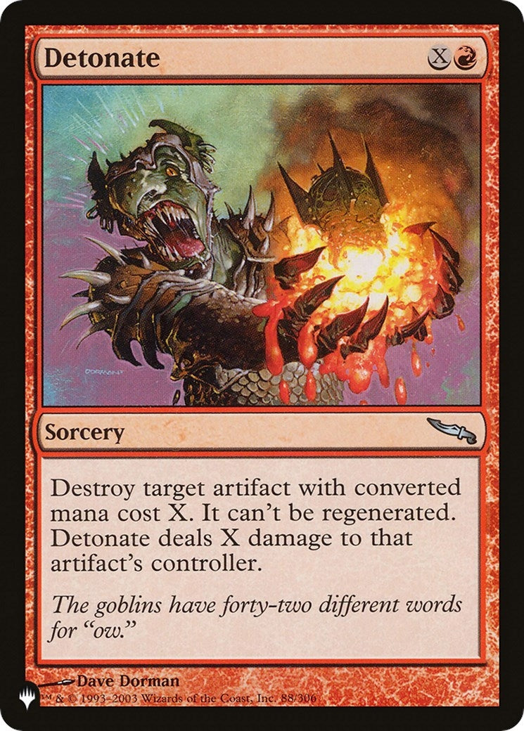 Image for Detonate (The List Reprints) (88/306) - Magic: The Gathering