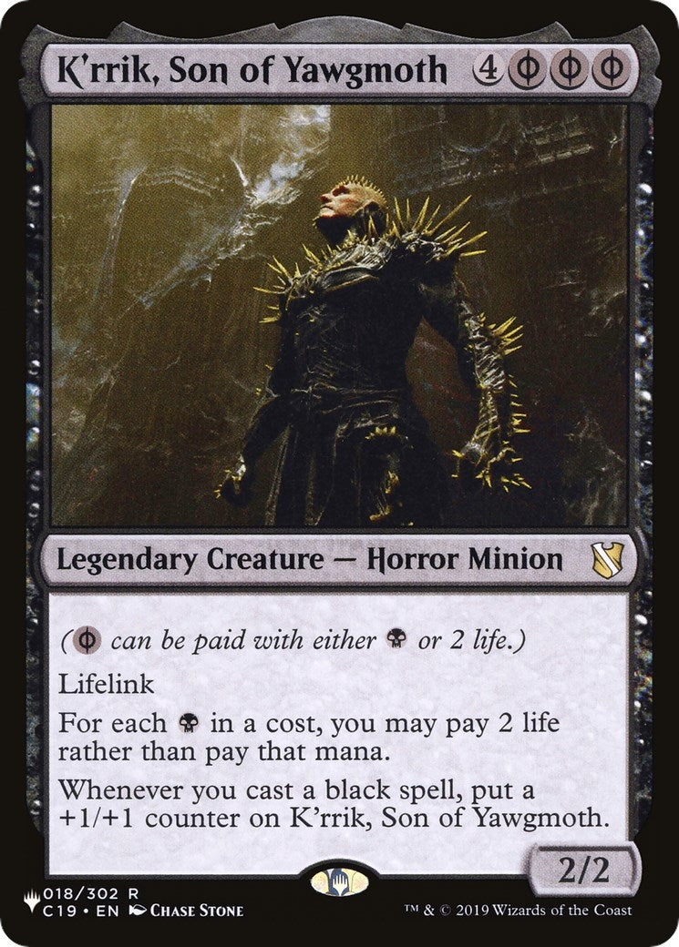 Image for K'rrik, Son of Yawgmoth (The List Reprints) (018/302) - Magic: The Gathering