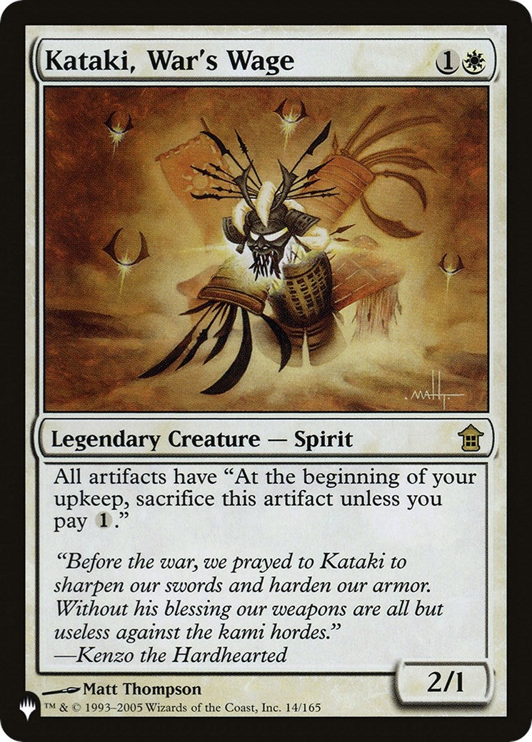 Image for Kataki, War's Wage (The List Reprints) (14/165) - Magic: The Gathering