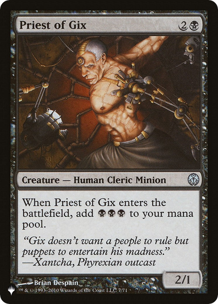 Image for Priest of Gix (The List Reprints) (Jul-71) - Magic: The Gathering