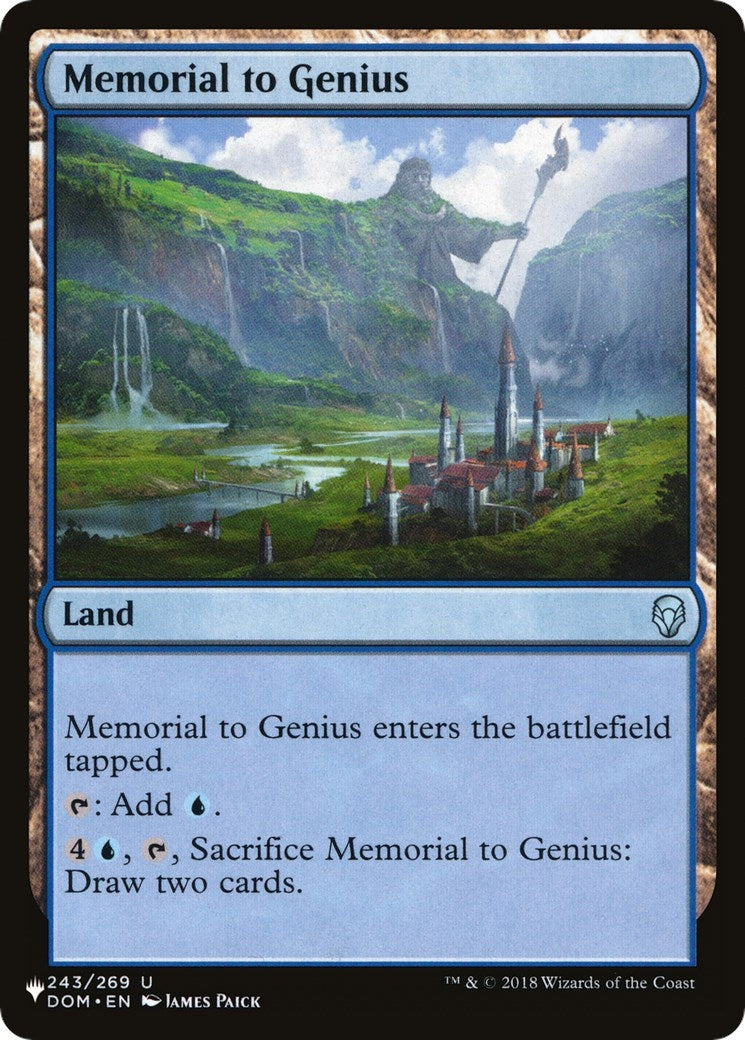 Image for Memorial to Genius (The List Reprints) (243/269) - Magic: The Gathering