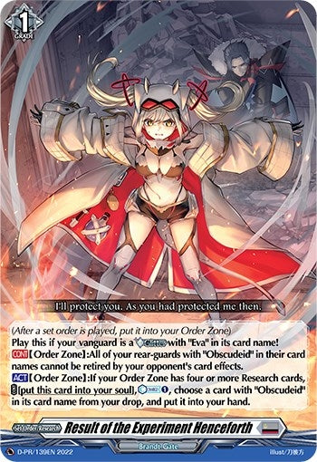 Image for Result of the Experiment Henceforth (139) (D Promo Cards) (D-PR/139EN) - Cardfight Vanguard