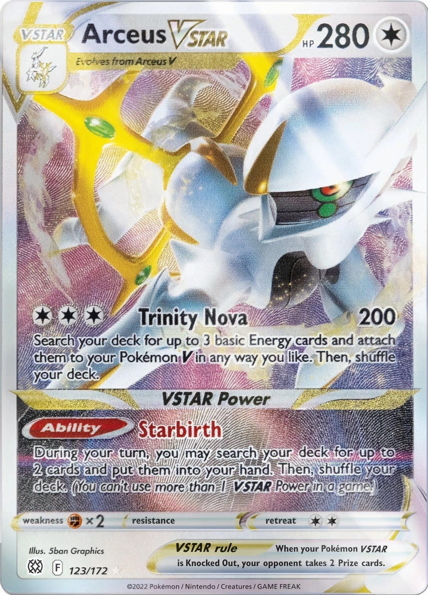 Image for Arceus VSTAR - 123/172 (Metal Card) (Miscellaneous Cards & Products) (123/172) - Pokemon