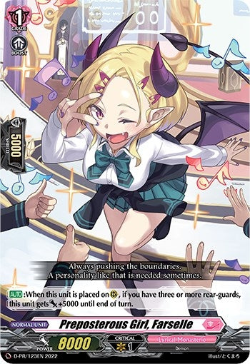 Image for Preposterous Girl, Farselle (123) (D Promo Cards) (D-PR/123EN) - Cardfight Vanguard
