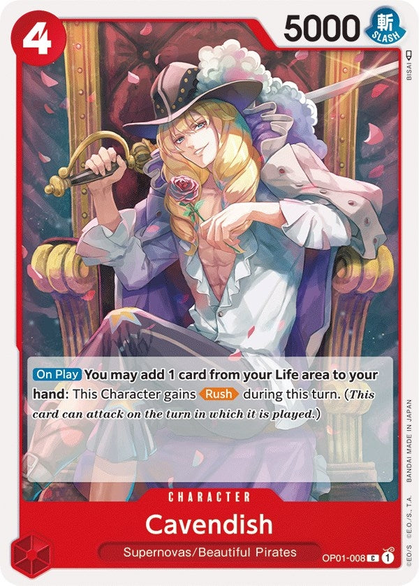 Image for Cavendish (Romance Dawn) (OP01-008) - One Piece Card Game