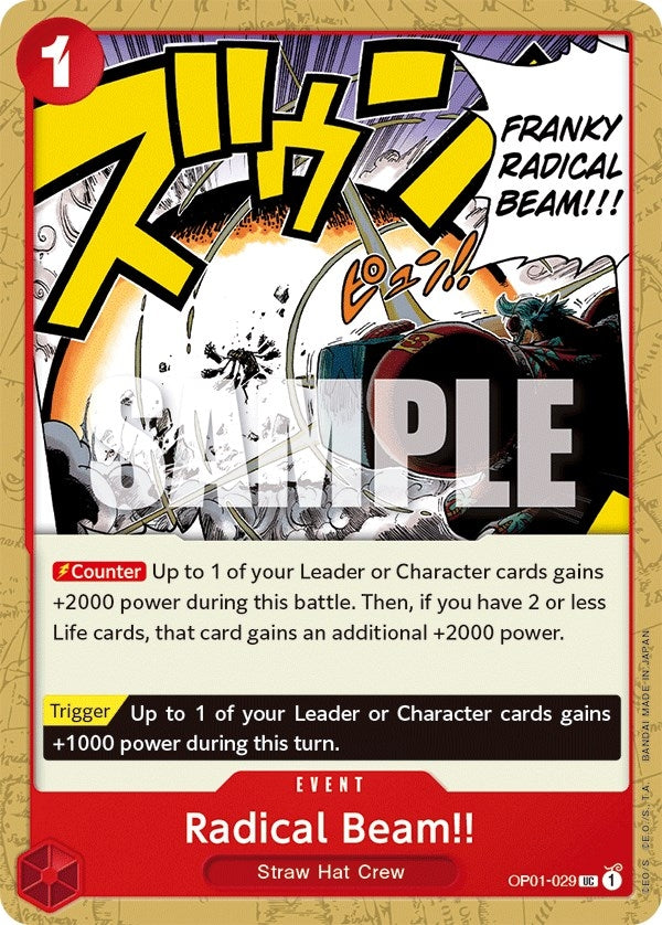 Image for Radical Beam!! (Romance Dawn) (OP01-029) - One Piece Card Game