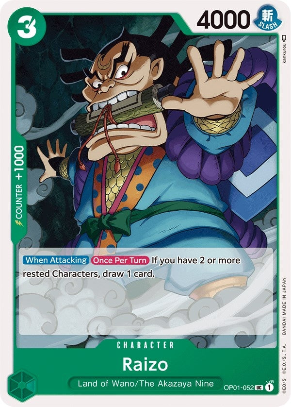 Image for Raizo (Romance Dawn) (OP01-052) - One Piece Card Game