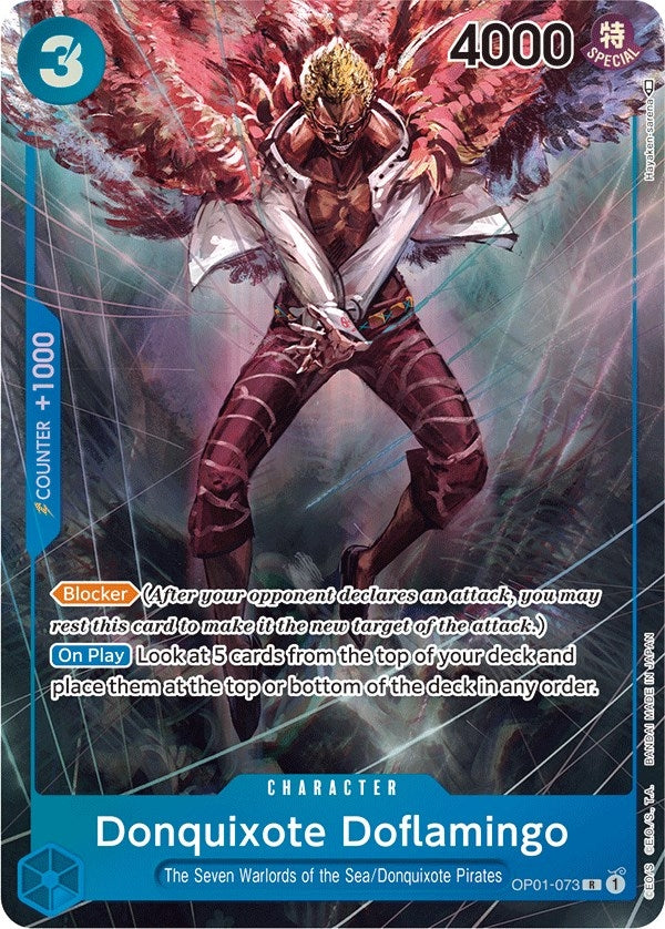 Image for Donquixote Doflamingo (073) (Parallel) (Romance Dawn) (OP01-073) - One Piece Card Game