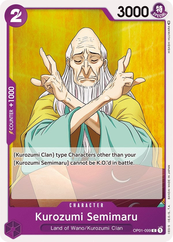 Image for Kurozumi Semimaru (Romance Dawn) (OP01-099) - One Piece Card Game