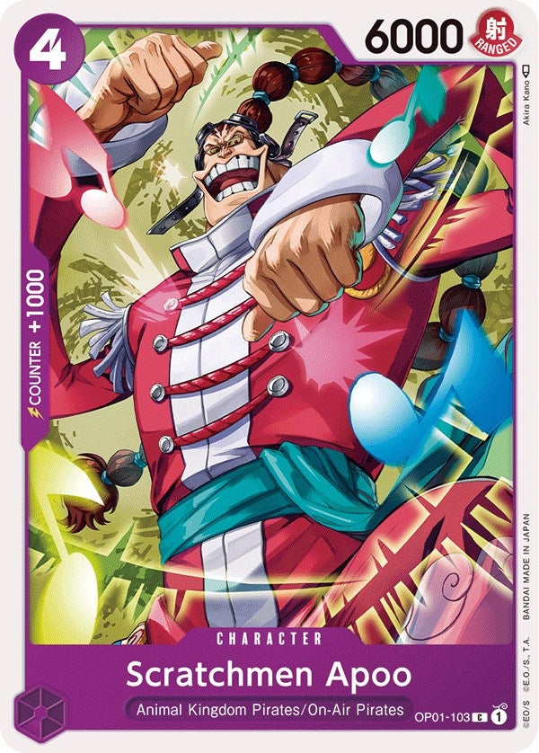 Image for Scratchmen Apoo (Romance Dawn) (OP01-103) - One Piece Card Game