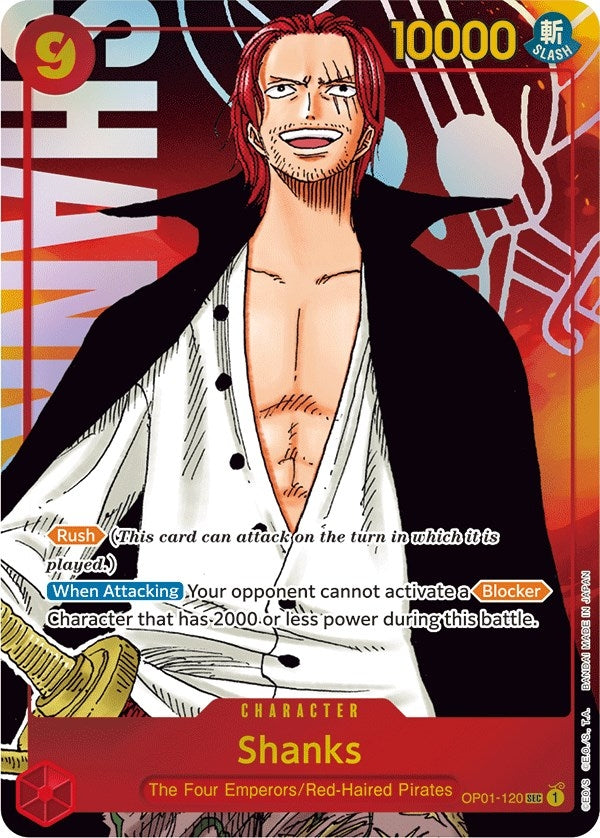 Image for Shanks (Parallel) (Romance Dawn) (OP01-120) - One Piece Card Game