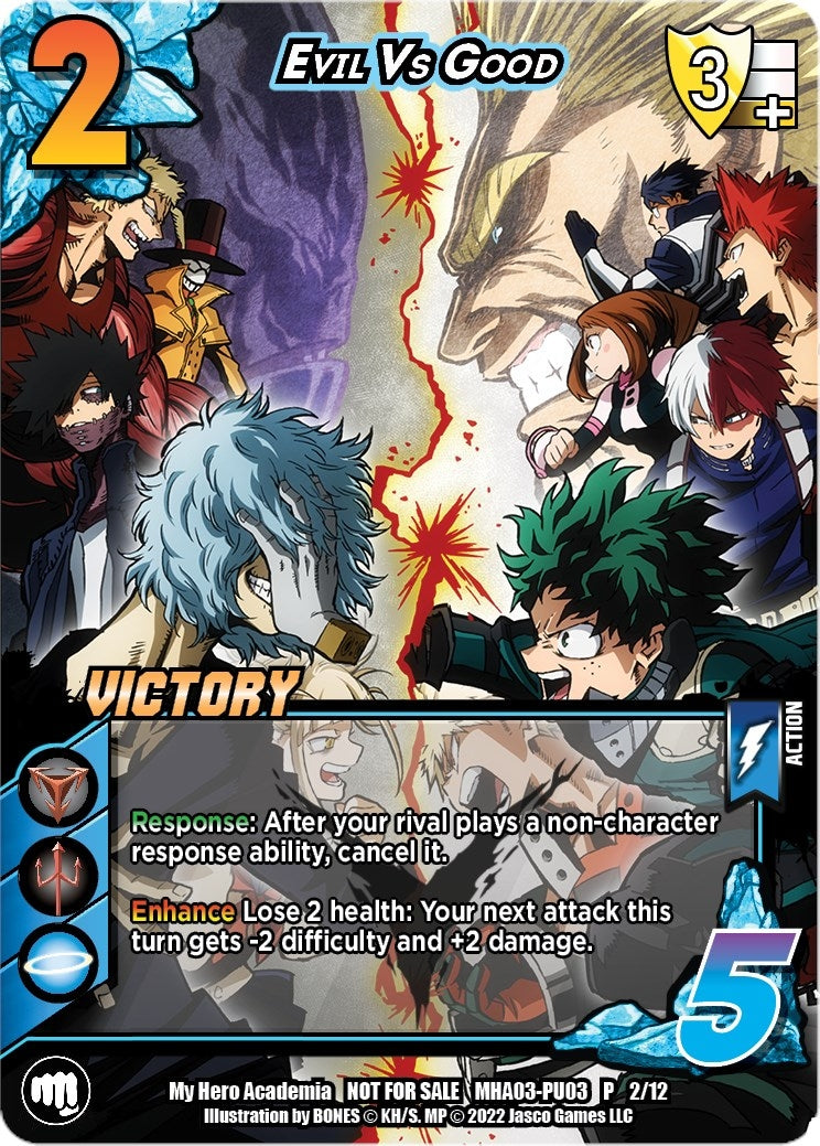 Image for Evil vs. Good (Plus Ultra Pack 3 Victory) (UniVersus: My Hero Academia Promo Cards) (MHA-PU03 P 2/12) - UniVersus
