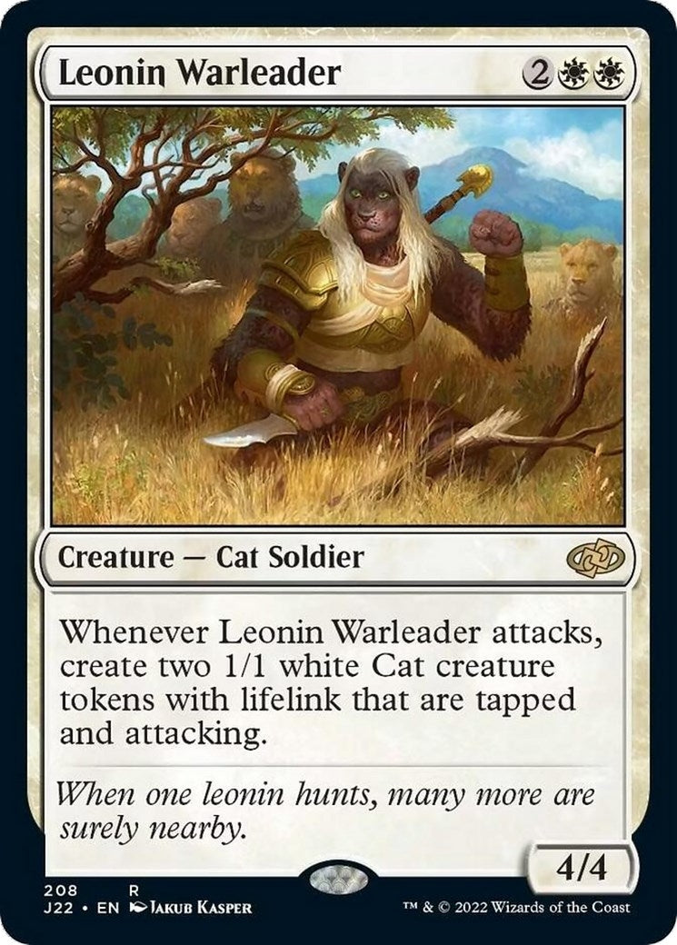 Image for Leonin Warleader (Jumpstart 2022) (208) - Magic: The Gathering
