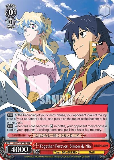 Image for Together Forever, Simon & Nia (Anime Expo 2018) (Gurren Lagann) (GL/SS22-PE02 PR) - Weiss Schwarz