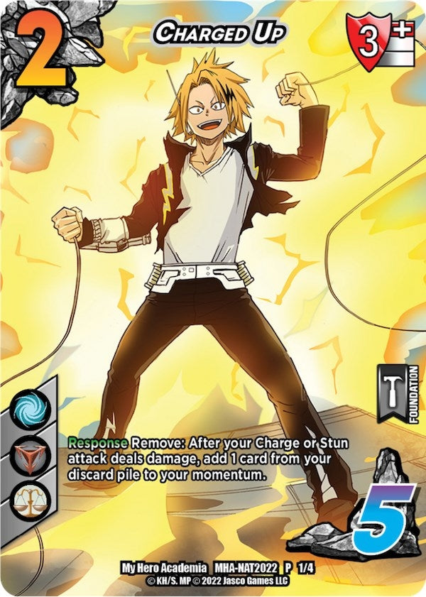 Image for Charged Up (Pro Hero Nationals 2022) (UniVersus: My Hero Academia Promo Cards) (MHA-NAT2022 P 1/4) - UniVersus