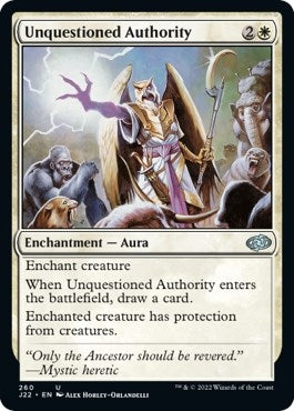 Image for Unquestioned Authority (Jumpstart 2022) (260) - Magic: The Gathering