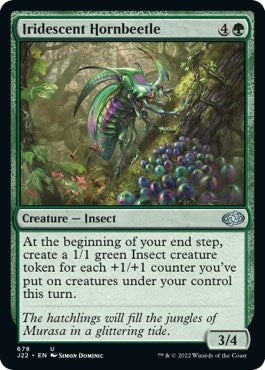 Image for Iridescent Hornbeetle (Jumpstart 2022) (678) - Magic: The Gathering