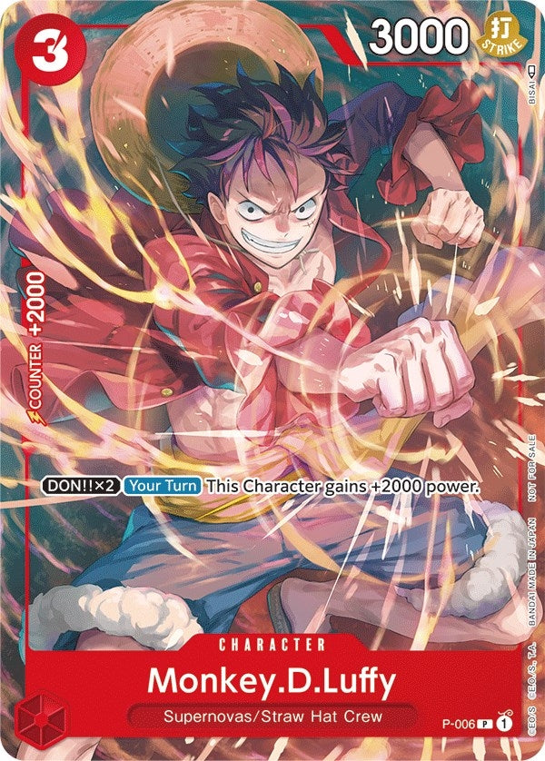 Image for Monkey.D.Luffy - P-006 (Tournament Pack Vol. 1) (One Piece Promotion Cards) (P-006) - One Piece Card Game