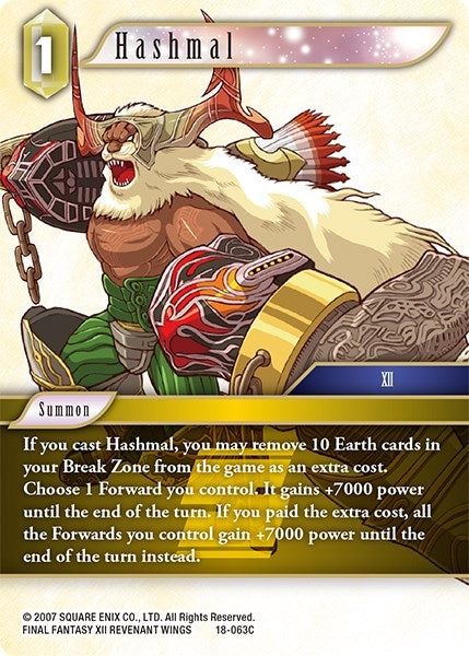 Image for Hashmal (Resurgence of Power) (18-063C) - Final Fantasy TCG