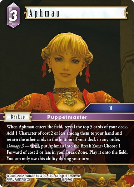Image for Aphmau (Resurgence of Power) (18-070C) - Final Fantasy TCG