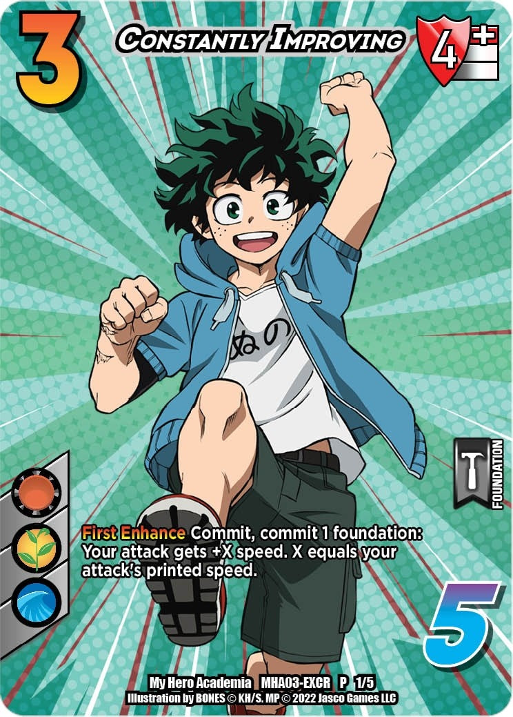 Image for Constantly Improving (Heroes Clash Extra Credit Series) (UniVersus: My Hero Academia Promo Cards) (MHA03-EXCR P 1/5) - UniVersus