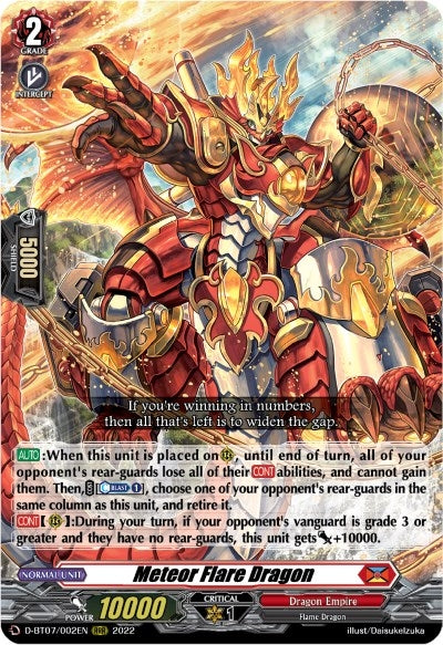 Image for Meteor Flare Dragon (D-BT07: Raging Flames Against Emerald Storm) (D-BT07/002EN) - Cardfight Vanguard