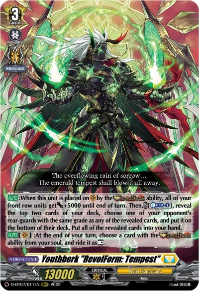 Image for Youthberk "RevolForm: Tempest" (D-BT07: Raging Flames Against Emerald Storm) (D-BT07/011EN) - Cardfight Vanguard