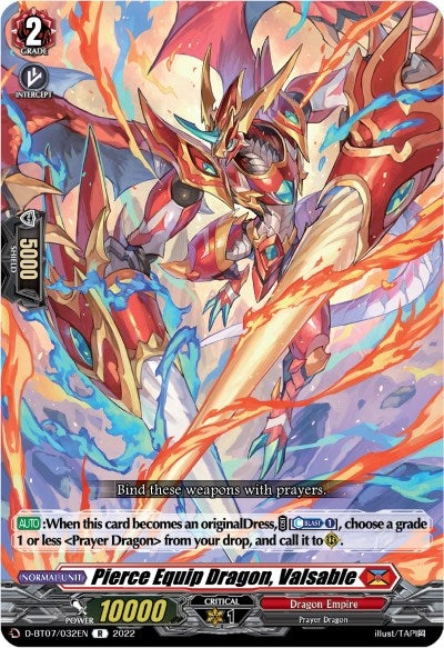 Image for Pierce Equip Dragon, Valsable (D-BT07: Raging Flames Against Emerald Storm) (D-BT07/032EN) - Cardfight Vanguard
