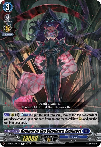 Image for Reaper in the Shadows, Zeilmort (D-BT07: Raging Flames Against Emerald Storm) (D-BT07/036EN) - Cardfight Vanguard