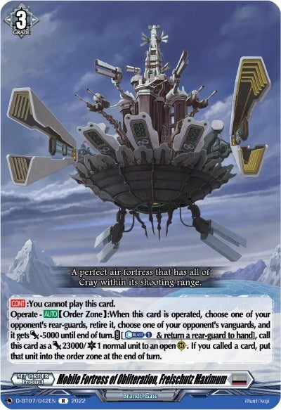 Image for Mobile Fortress of Obliteration, Freischutz Maximum (D-BT07: Raging Flames Against Emerald Storm) (D-BT07/042EN) - Cardfight Vanguard