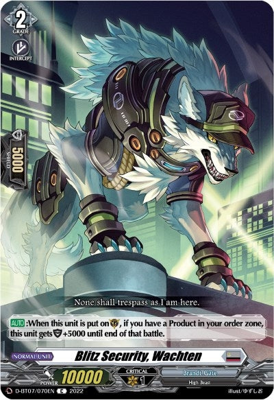 Image for Blitz Security, Wachten (D-BT07: Raging Flames Against Emerald Storm) (D-BT07/070EN) - Cardfight Vanguard